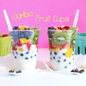 Jumbo Fruit Cups with Coconut Yogurt vegan snacks