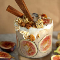 Creamy Fig and Cinnamon Fall Smoothie. It's like fall in a cup! Healthy, vegan, sweet, and delicious! NeuroticMommy.com #smoothies