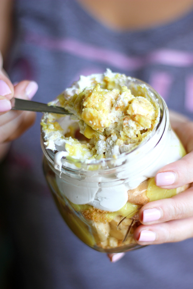 Healthier Banana Cream Pie. A quick and easy, tasty snack. neuroticmommy.com #vegan #snacks