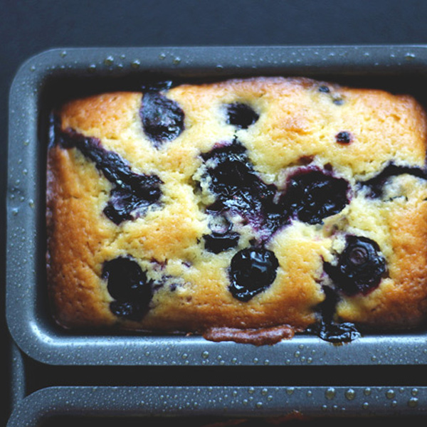 The Best Mini Blueberry Lemon Loaves - Little moist loaves beautifully intertwined with blueberry and a soft subtle hint of lemon with a sweet glaze. NeuroticMommy.com #vegan #thanksgiving #blueberry