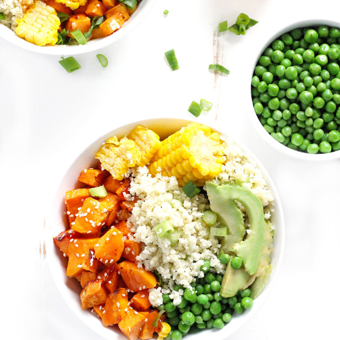 Sweet and Sour Cauliflower Rice Bowls