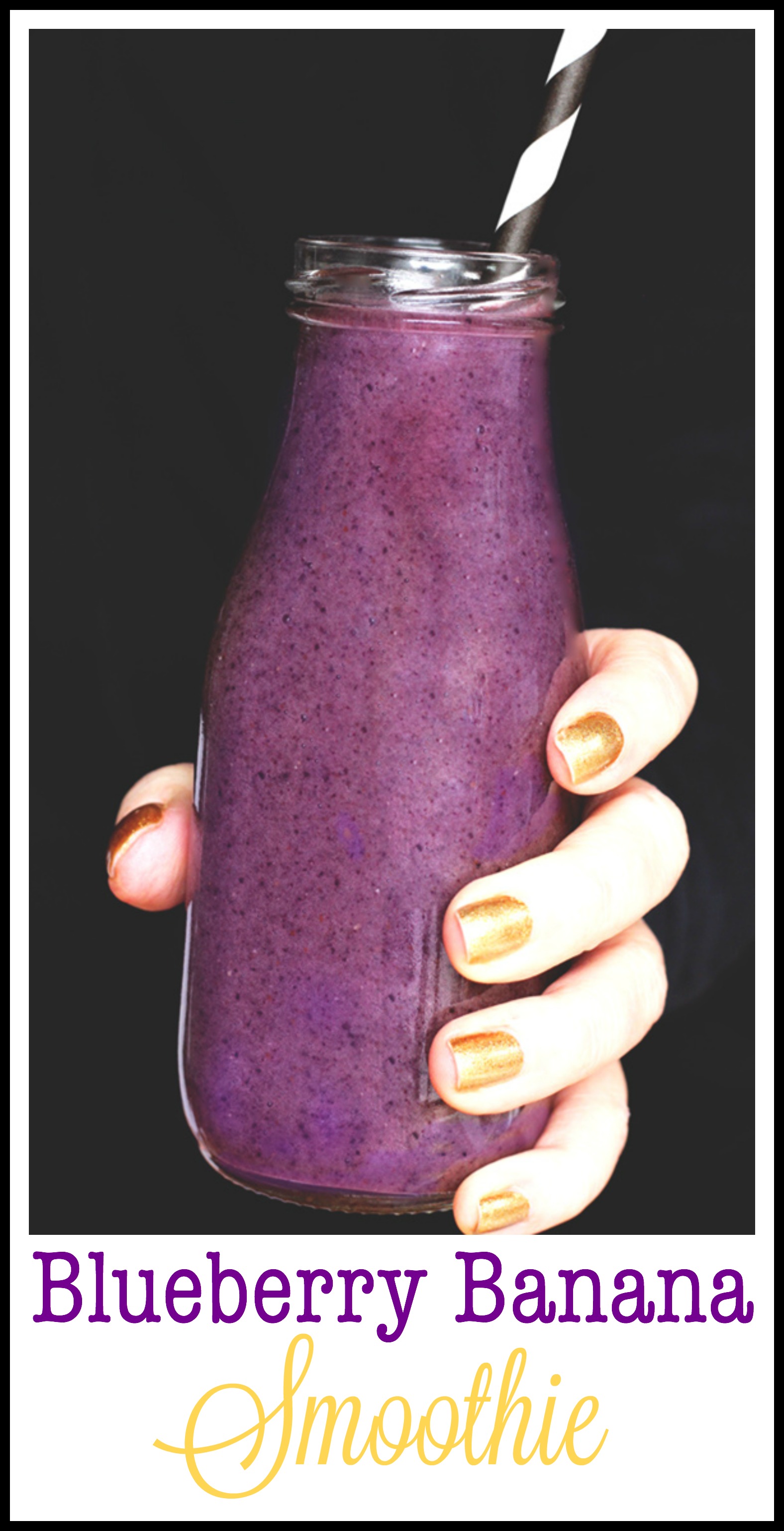 This Blueberry Banana Smoothie packs it all in with fresh organic fruit and a sweet taste that will help curb those unwanted cravings. NeuroticMommy.com #vegan #healthy #smoothie