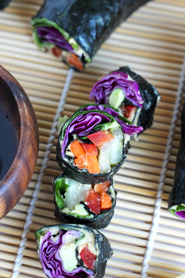 Rainbow Veggie Sushi Rolls