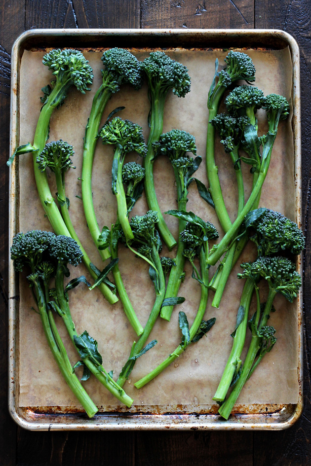 Roasted Broccolini and Sautéed Mushrooms - A healthful side to any main dish. Fresh vegetables full of flavor and spices. NeuroticMommy.com #vegan #healthy