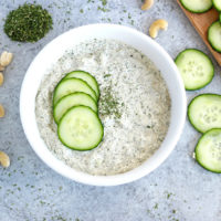 Super Easy Vegan Tzatziki Sauce - This healthy vegan and gluten free sauce is an ample dip for any occasion. Tastes just like the real thing but even better! NeuroticMommy.com #vegan #healthy