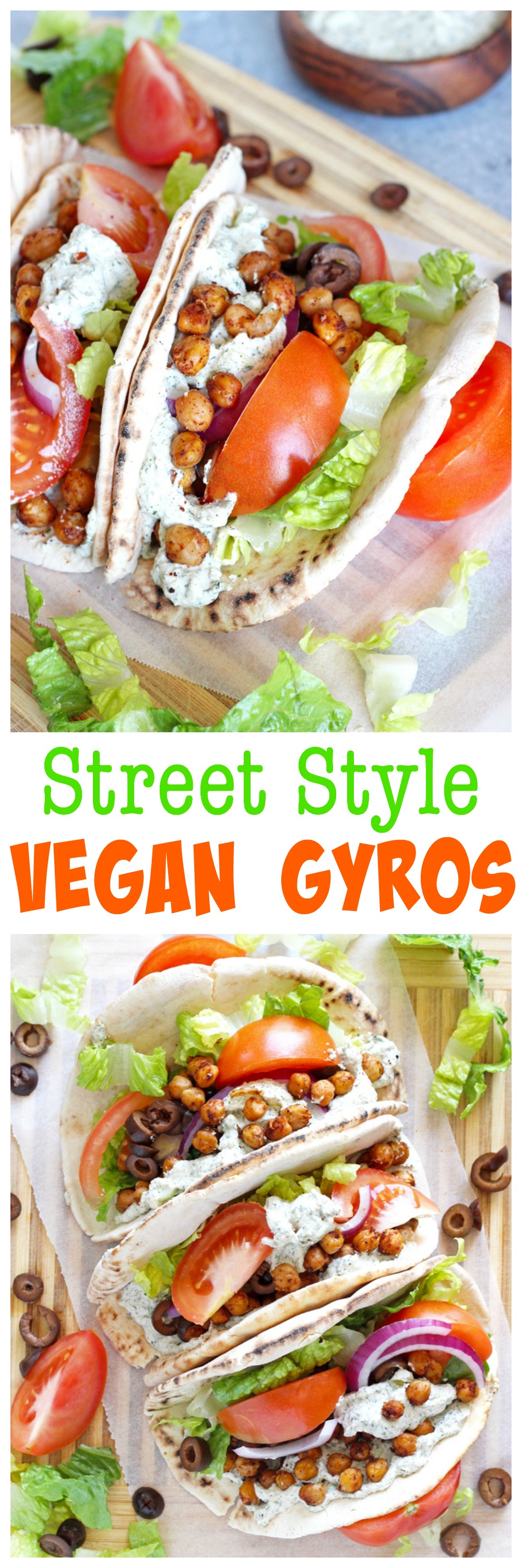 Street Style Vegan Gyros - These delectably delicious gyros are an easy win for the big game. Get messy and dig in! NeuroticMommy.com #vegan #healthy #superbowl