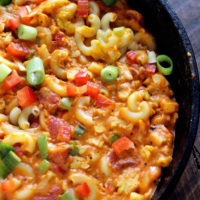 One Skillet Vegan Hamburger Helper - Using a homemade vegan cheese sauce and tempeh, giving this meal the healthy twist it deserves. Ultra cheesy, kids and adults approved. NeuroticMommy.com #vegan #healthy