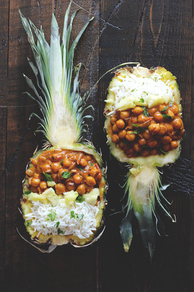 Vegan Chickpea Tikka Masala with Pineapple - Rich, healthy, flavorful, and nutritionally packed meal with a fruity, pineapple twist. NeuroticMommy.com #vegan #healthy