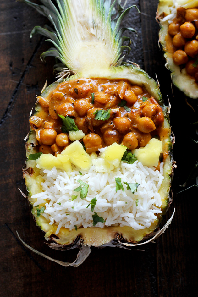 Vegan Chickpea Tikka Masala with Pineapple - Rich, healthy, flavorful, and nutritionally packed meal with a fruity, pineapple twist. NeuroticMommy.com #vegan #healthy