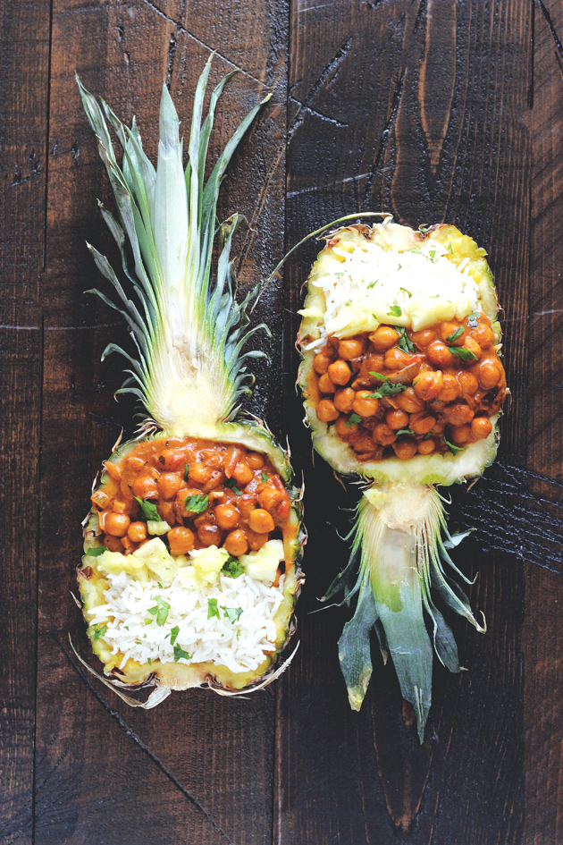 Vegan Chickpea Tikka Masala with Pineapple - Rich, healthy, flavorful, and nutritionally packed meal with a fruity, pineapple twist. NeuroticMommy.com #vegan #healthy