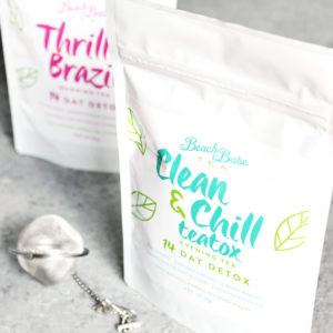 The Benefits of Beach Babe Organic Tea - Rejuvenate, enhance digestion, cleanse, and relax with these organic herbals loose leaf blends. NeuroticMommy.com #vegan #tea #healthy