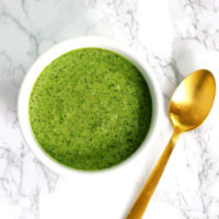 Walnut, Kale and Spinach Pesto - Easy vegan recipe that goes with just about anything. NeuroticMommy.com #vegan #pesto