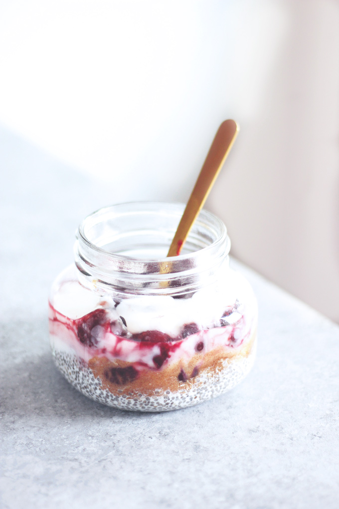 Cherry Chia Seed Pudding - A great way to enjoy snacking while getting your omega-3's on. NeuroticMommy.com #vegan #healthy