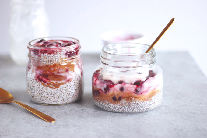 Cherry Chia Seed Pudding - A great way to enjoy snacking while getting your omega-3's on. NeuroticMommy.com #vegan #healthy