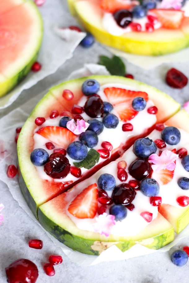 Watermelon Pizza-Easy Fun Snacking - NeuroticMommy