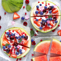 Watermelon Pizza - Easy Fun Snacking because snacks shouldn't be a crime! Enjoy this nutritious and fun treat without the guilt. NeuroticMommy.com #snacks #health #plantbased