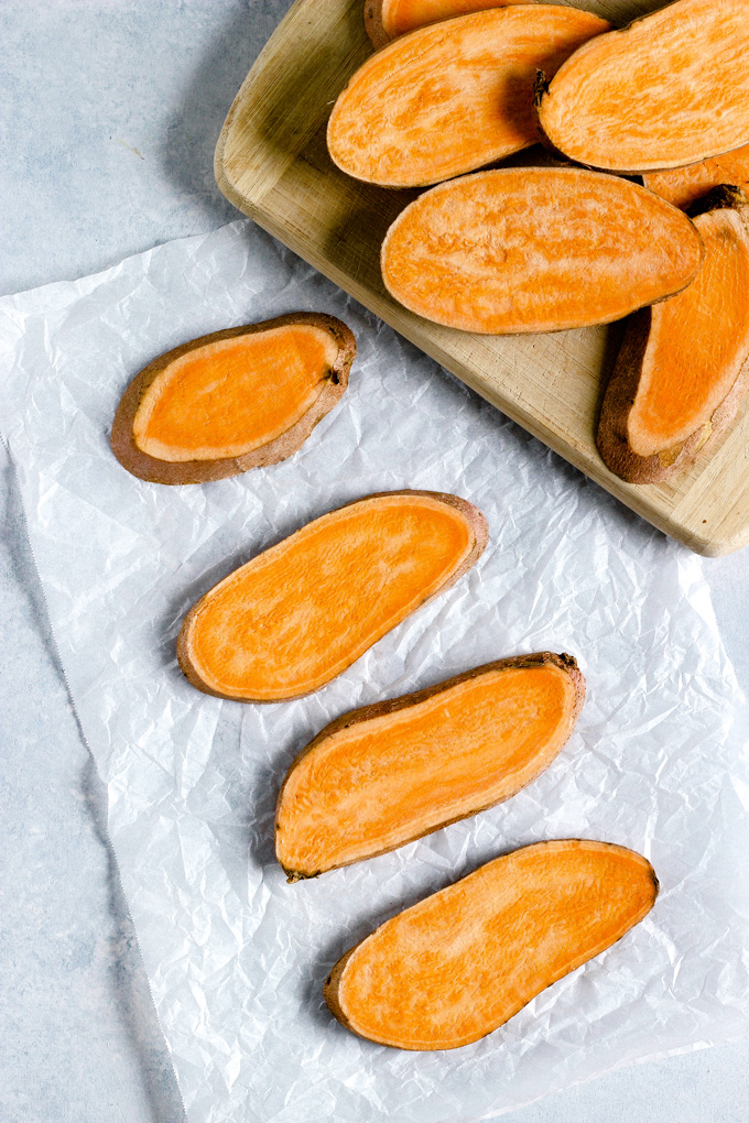 Sweet Potatoes are the New Toast 5 Ways - This toast has been all the rage. Make up your own combo or follow the recipe here and you'll have this sweetness all ready for ya in the matter of minutes! NeuroticMommy.com #healthy #snacks #vegan #plantbased