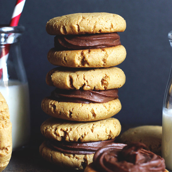 Chocolate Peanut Butter Sandwich Cookies