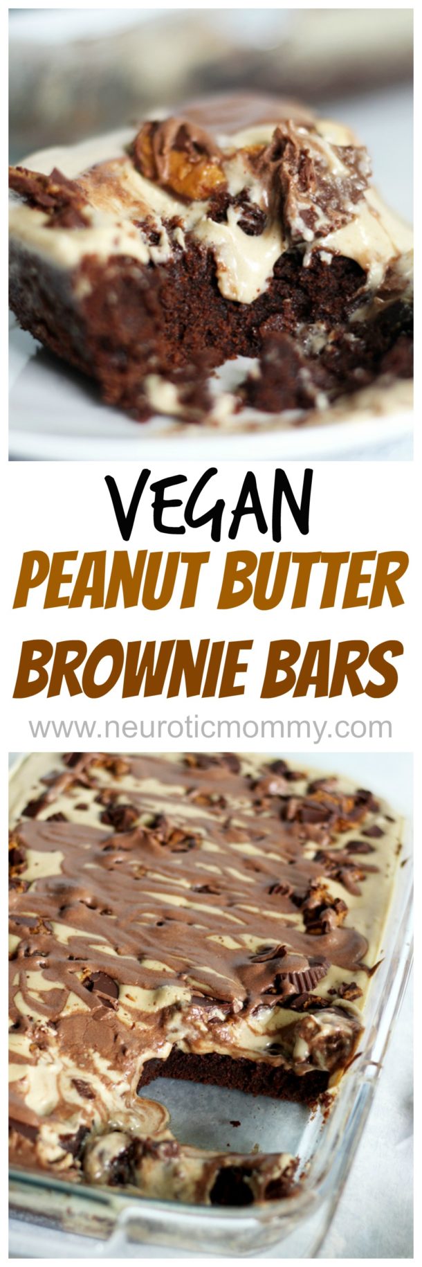 Peanut Butter Brownie Bars - NeuroticMommy