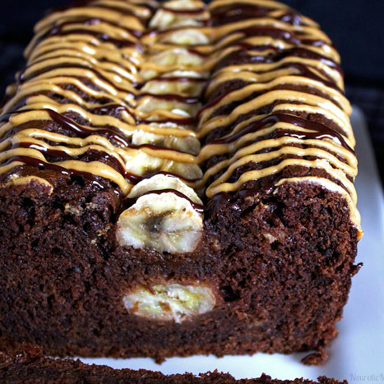 Chocolate Peanut Butter Banana Bread