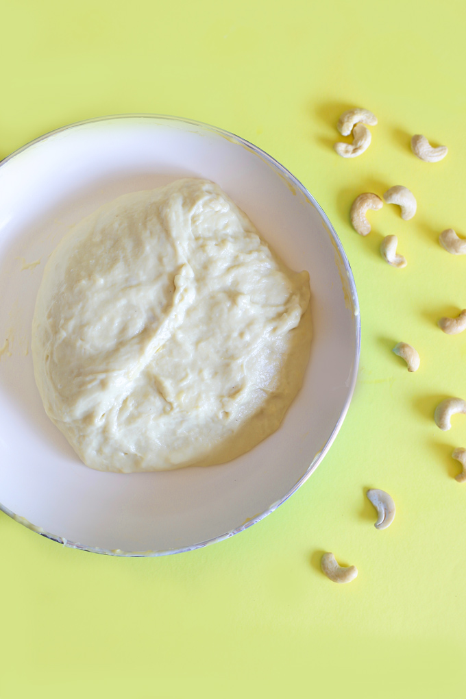 How to make easy vegan mozzarella cheese - a super melty and stretchy cheese that will go with anything from dips to sandwiches to vegan parmesans - NeuroticMommy.com #vegancheese #dairyfree #mozzarella