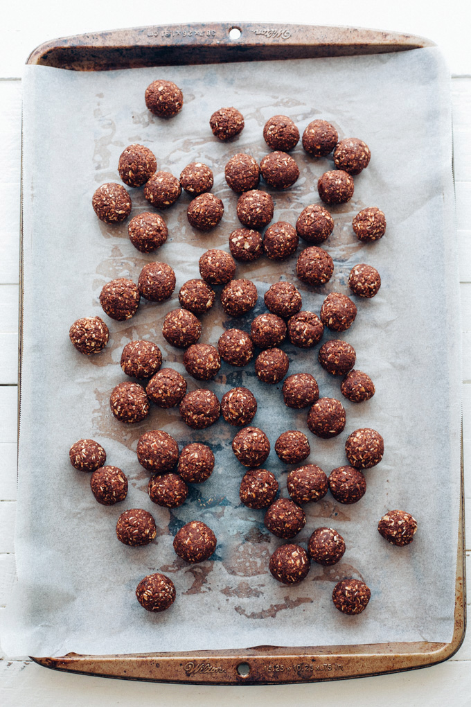 Homemade Vegan Cocoa Puffs - 4 ingredient chocolatey cereal that's naturally sweetened and perfect for breakfast! You can even enjoy these as a dry snack. NeuroticMommy.com #vegan #cereal #cocoapuffs