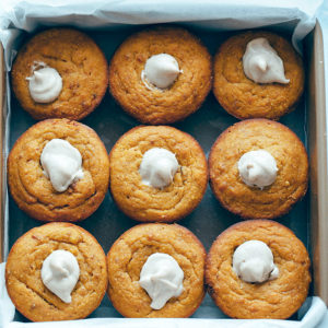 Maple Corn Muffins with Pumpkin Spice Cashew Cream Filling