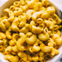 Sweet Potato Mac & Cheese - This will be your new favorite vegan cheese dish. It's healthy, nut free, super smooth, creamy and delicious. NeuroticMommy.com #vegan #sweetpotato