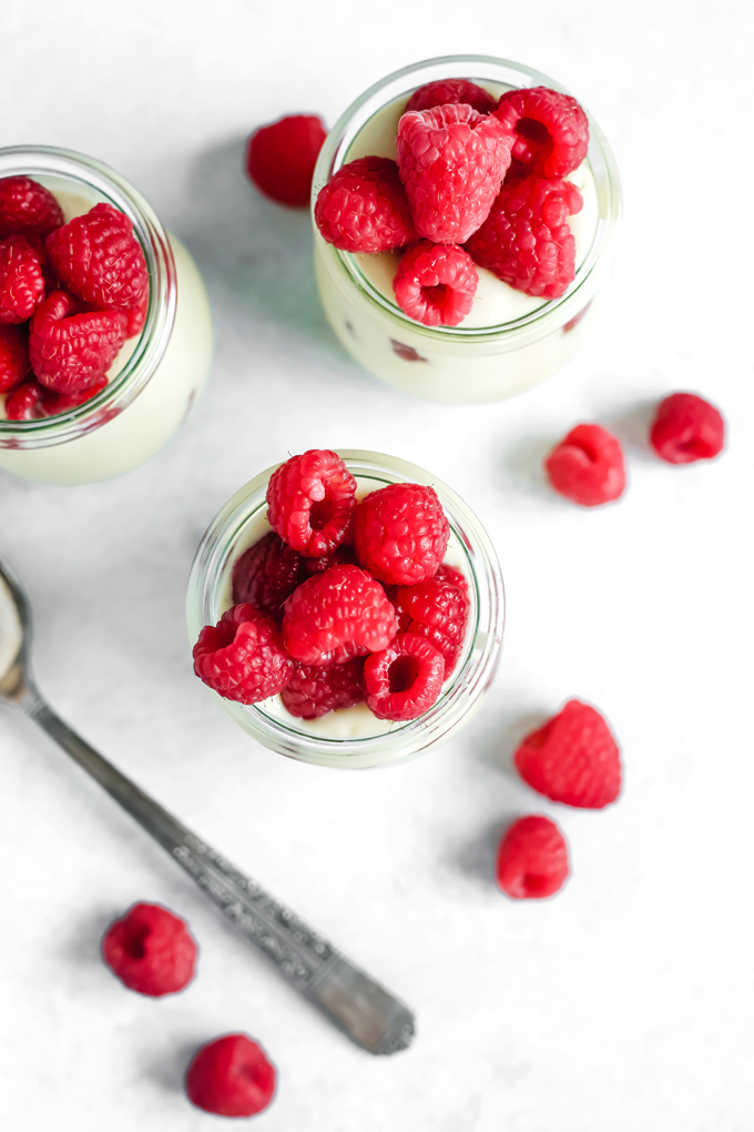 Vegan Vanilla Pudding With Raspberries Neuroticmommy