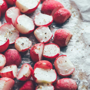 Roasted Radishes - The Potato Sub You've Been Looking For. If you're looking for a root vegetable to munch on, minus the carbs, radishes are your new best friend. NeuroticMommy.com