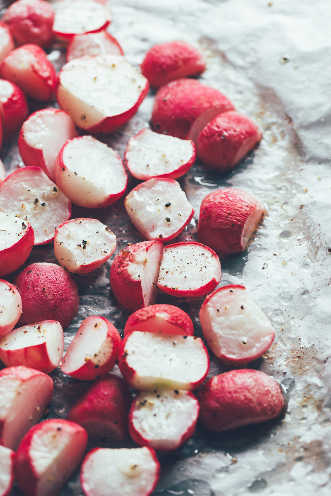 Roasted Radishes - The Potato Sub You've Been Looking For. If you're looking for a root vegetable to munch on, minus the carbs, radishes are your new best friend. NeuroticMommy.com