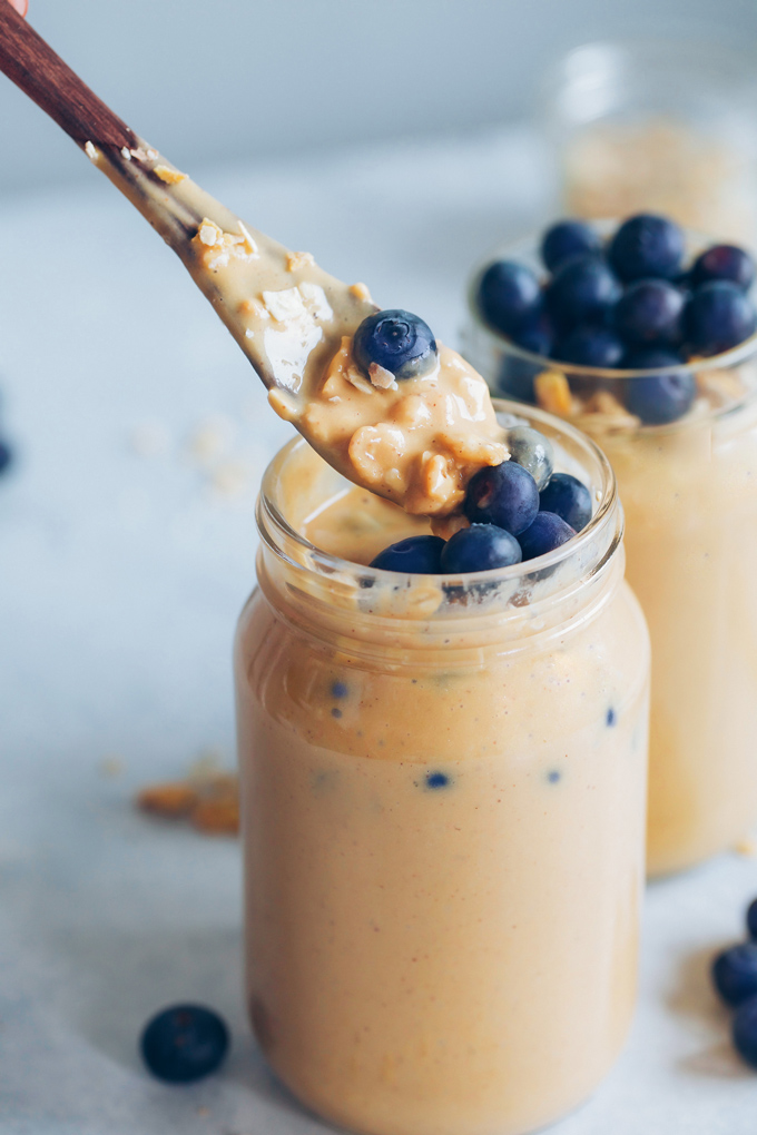 This sweet potato almond butter smoothie is warming, naturally sweet and creamy, and packed with nutrition that is quality for keeping your Qi balanced. NeuroticMommy.com #vegansmoothies #sweetpotato