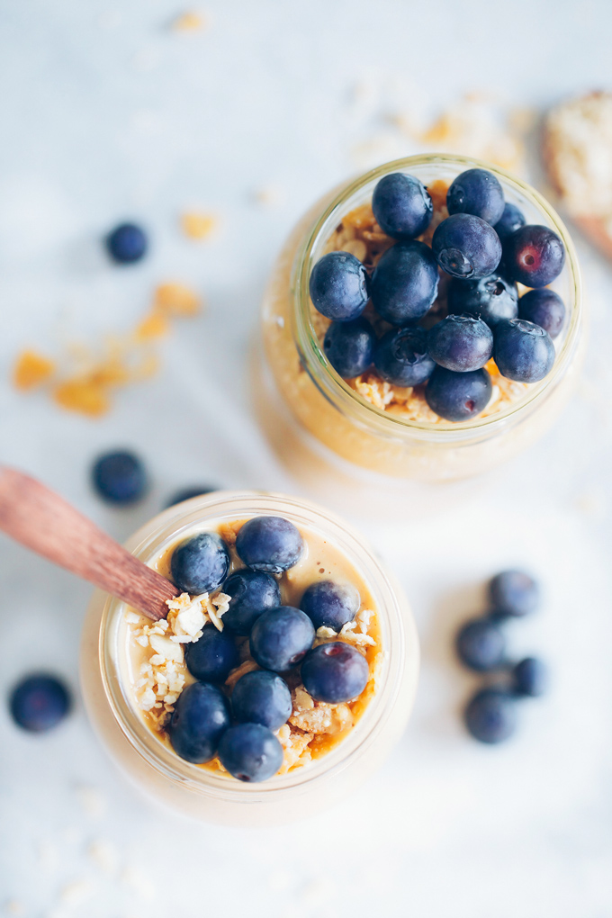 This sweet potato almond butter smoothie is warming, naturally sweet and creamy, and packed with nutrition that is quality for keeping your Qi balanced. NeuroticMommy.com #vegansmoothies #sweetpotato