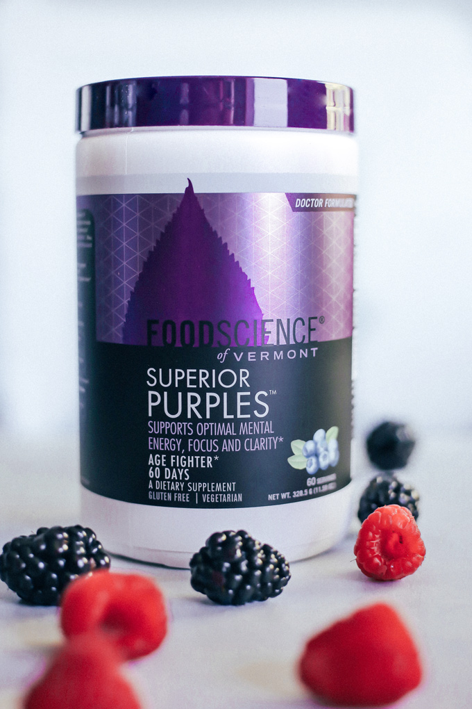 Banana Ice Cream with Mixed Berry Swirl - Cool down with this easy banana superfood ice cream, nourishing your body with whole fruits and vegetables from the inside out with Food Science Superior Purples Powder. NeuroticMommy.com #vegan #healthy #superfood #superiorpurples #foodscience