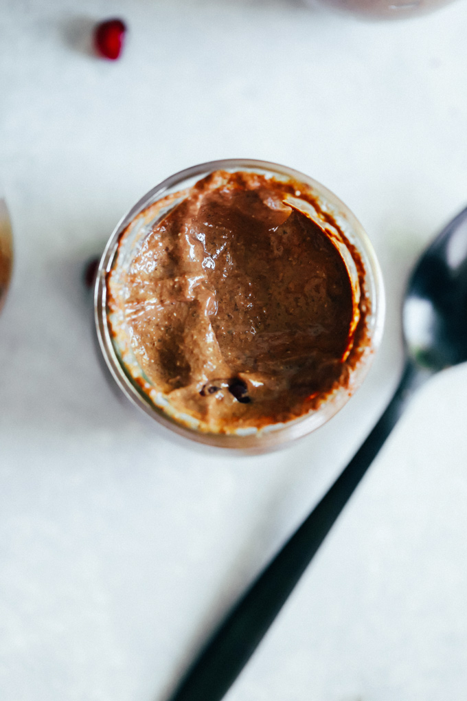 Instant Chocolate Banana Chia Seed Pudding - Now you don't have to wait overnight to enjoy one of the best, healthiest, tastiest snacks out there...Chia Seed Pudding! Enjoy this chocolate banana deliciousness instantly!! NeuroticMommy.com #vegan #chiaseedpudding