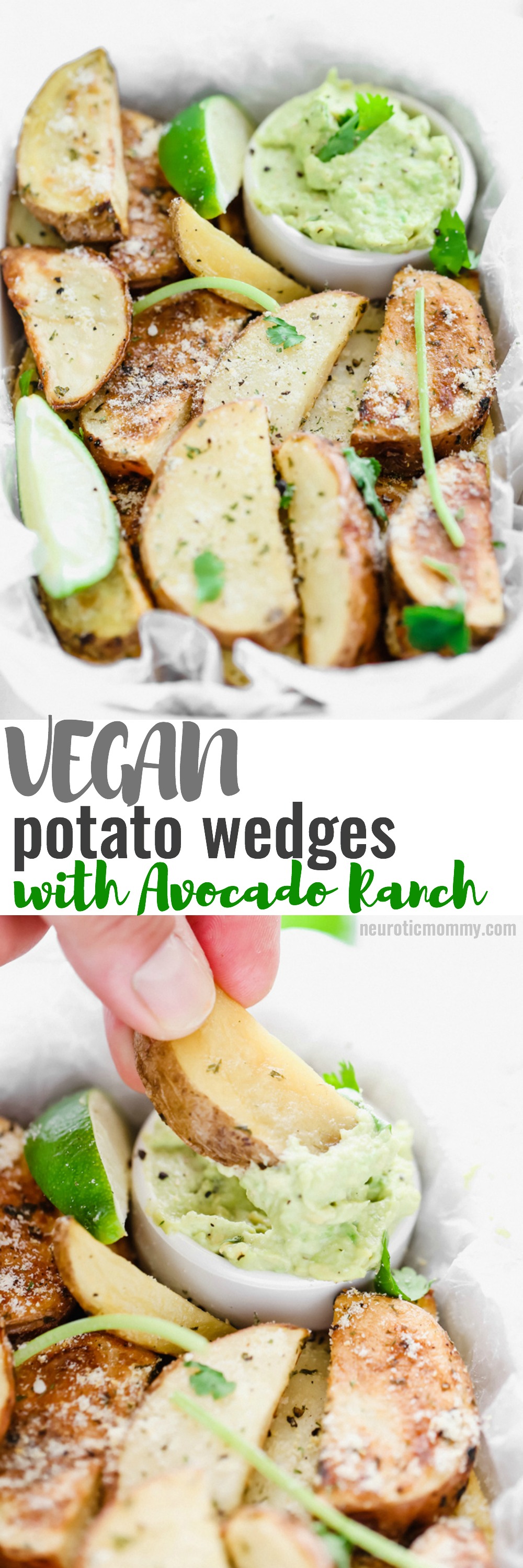 Potato Wedges with Avocado Ranch - NeuroticMommy