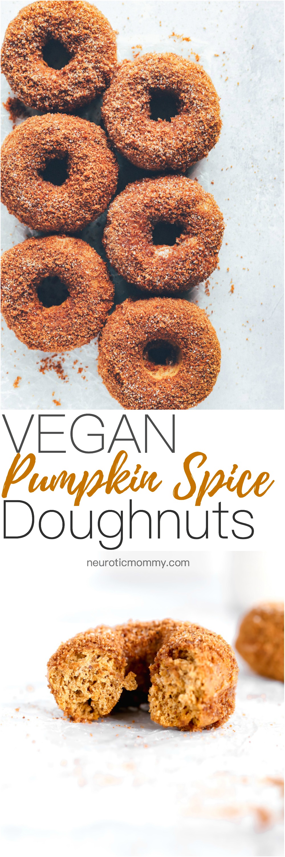 Vegan Pumpkin Spice Doughnuts - NeuroticMommy