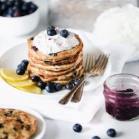 Vegan Blueberry Lemon Buttermilk Pancakes