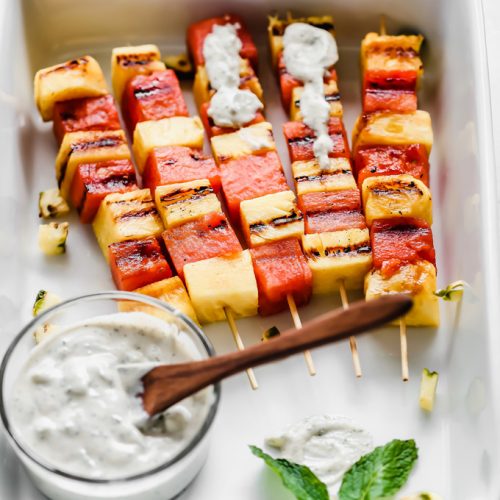 Grilled Watermelon and Pineapple Skewers - NeuroticMommy