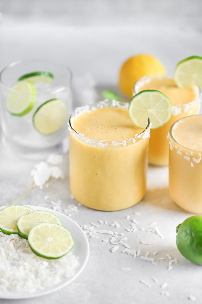 This Immune Boosting Vitamin C Smoothie will give you all the summer feels as it's loaded with vitamin C (hence the name), is super refreshing with hints of lemon, lime, and vanilla. NeuroticMommy.com #smoothie #immunebooster