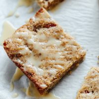 Vegan Keto Butter Rum Pecan Blondies for the win! These melt in your mouth blondies will not knock you out of ketosis and are the perfect sweet treat. NeuroticMommy.com #veganketo #keto