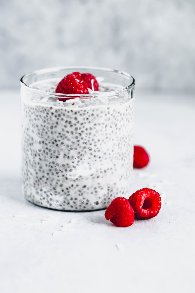 Creamy Coconut Chia Pudding - This is a very simple and adaptable recipe for chia seed pudding. It's ingredients are so versatile you can adjust and make it however you like. But I say try this dreamy coconut version first because it will give you all the delicious feels. NeuroticMommy.com #vegan #snacks #keto
