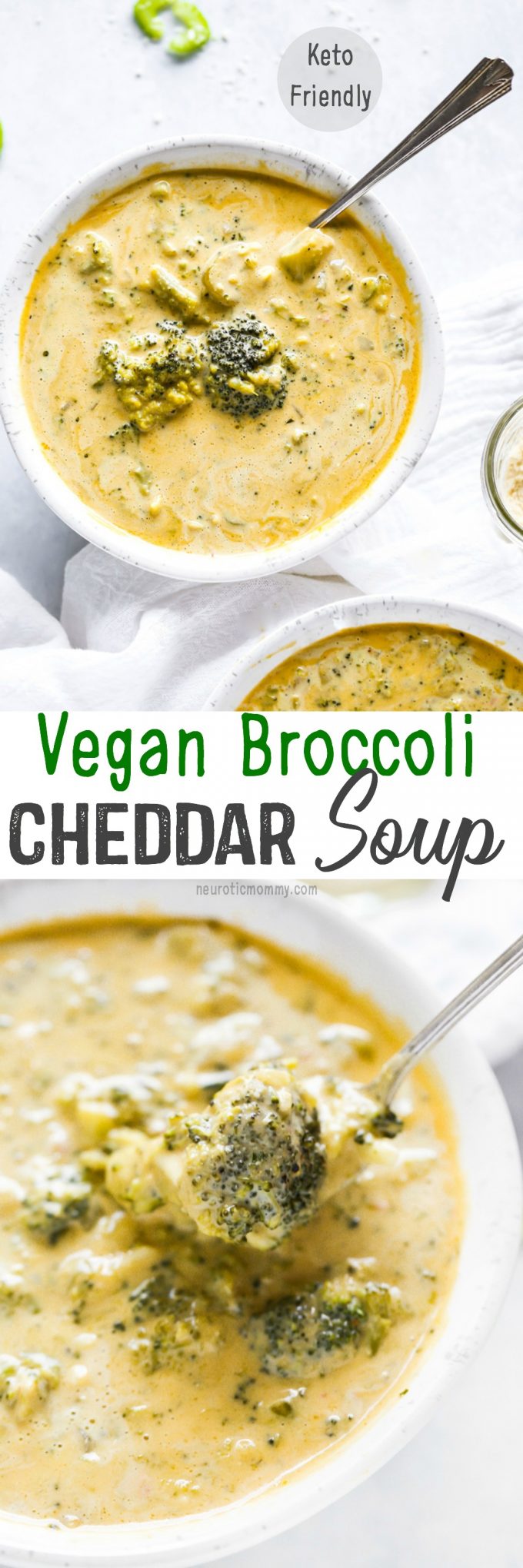 Vegan Broccoli Cheddar Soup - NeuroticMommy
