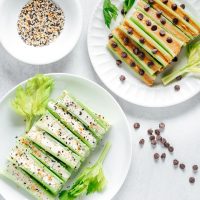 Vegan Keto Celery Snacks - For the carb conscious, filled with creamy goodness through every bite making this a snack to look forward to. NeuroticMommy.com #veganketo