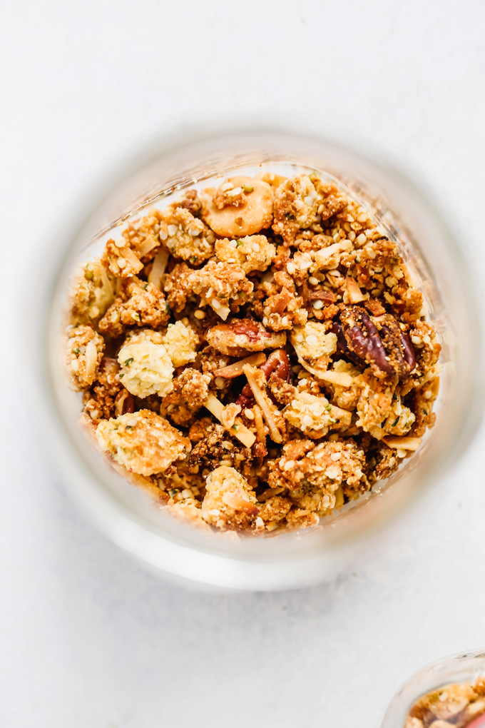 Mixed Nut and Hempseed Cereal - This vegan keto cereal will give you all the morning feels as it's even better than the sugary boxed stuff. I'm so excited for you to give this a go! NeuroticMommy.com #veganketo #vegan #keto #cereal