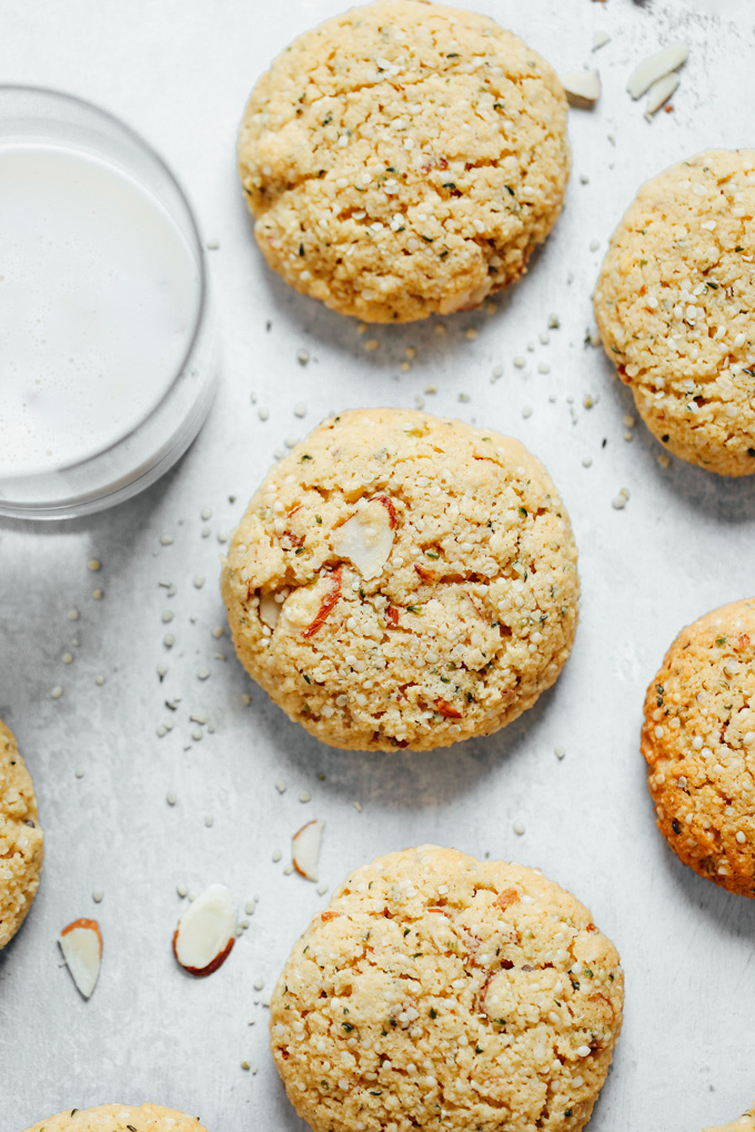 These are my Vegan Breakfast Cookies but could also be known as my Vegan Lactation Cookies. Super high in flaxseeds, hemp, and almonds, this is THE cookie to help boost and maintain milk supply. Not only that they're completely KETO! They're amazing to help you stay on track, high in healthy fats, great source of protein and only 1.2g Net Carbs. NeuroticMommy.com #vegan #veganketo #keto #cookies