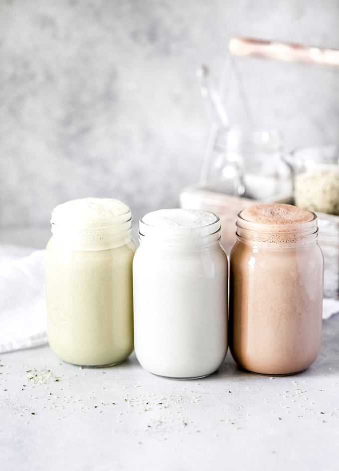 Homemade Hemp Milk 3 Ways - Make your own hemp milk with no straining required using 2 to 3 ingredients! A delicious dairy free alternative and can be used for anything from soups to smoothies, to cereal! NeuroticMommy.com #vegan #keto #hempmilk #homemade 
