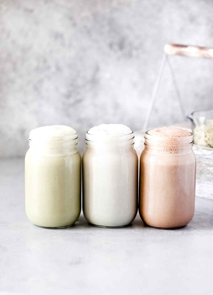 Homemade Hemp Milk 3 Ways - Make your own hemp milk with no straining required using 2 to 3 ingredients! A delicious dairy free alternative and can be used for anything from soups to smoothies, to cereal! NeuroticMommy.com #vegan #keto #hempmilk #homemade