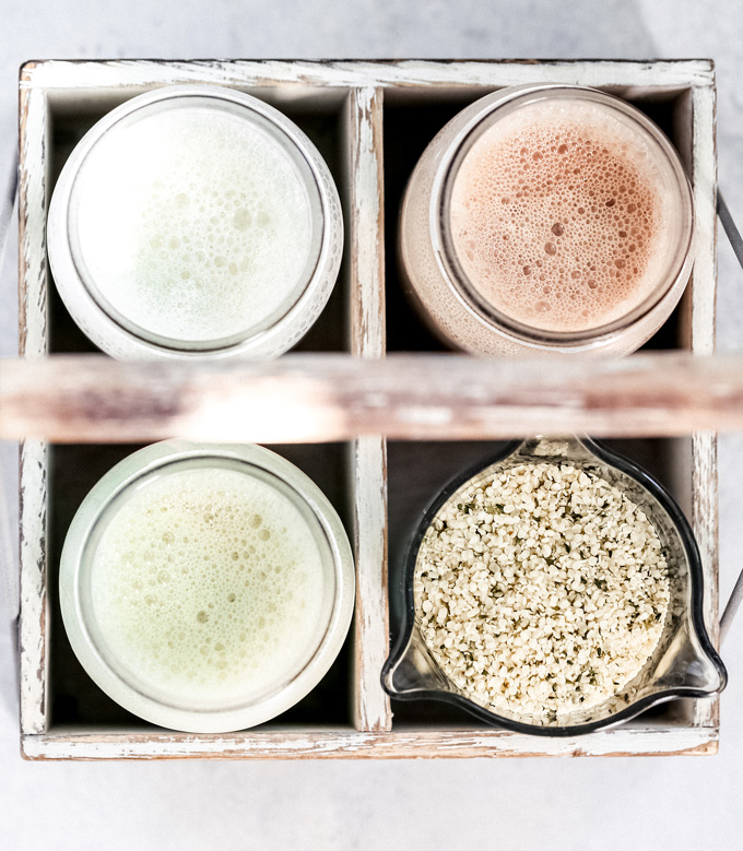 Homemade Hemp Milk 3 Ways - Make your own hemp milk with no straining required using 2 to 3 ingredients! A delicious dairy free alternative and can be used for anything from soups to smoothies, to cereal! NeuroticMommy.com #vegan #keto #hempmilk #homemade